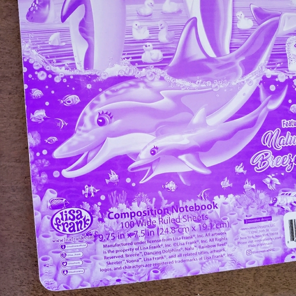 Lisa frank notebook set spiral and composition NEW retro glitter - Picture 8 of 8